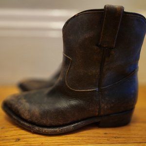 The Frye Company  Distressed Leather "Billy" Ankle Boots size 8.5 *Worn Twice*
